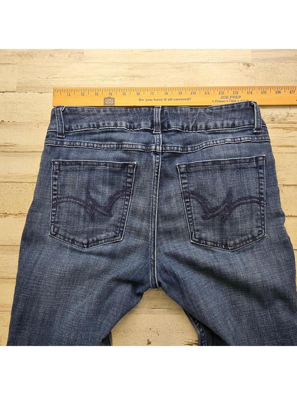 Wrangler Women's Straight Leg Western Denim Stretch Jeans 9/10x32 Fits 29x30.5 - Picture 6 of 10